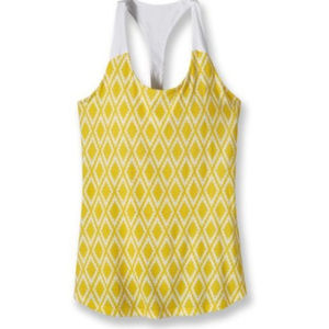 Patagonia Yellow Kamala Tie Tank Tulip Back